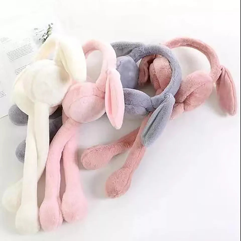 Rabbit Ear Muff for Winter with Toy